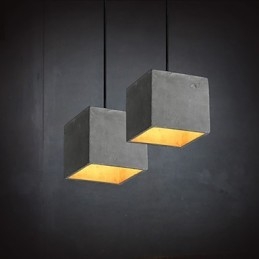 Hedendaagse en gecontracteerde retro cementen hanglamp
