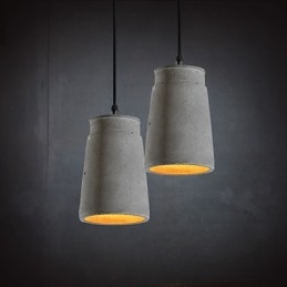 Hedendaagse en gecontracteerde retro cementen hanglamp