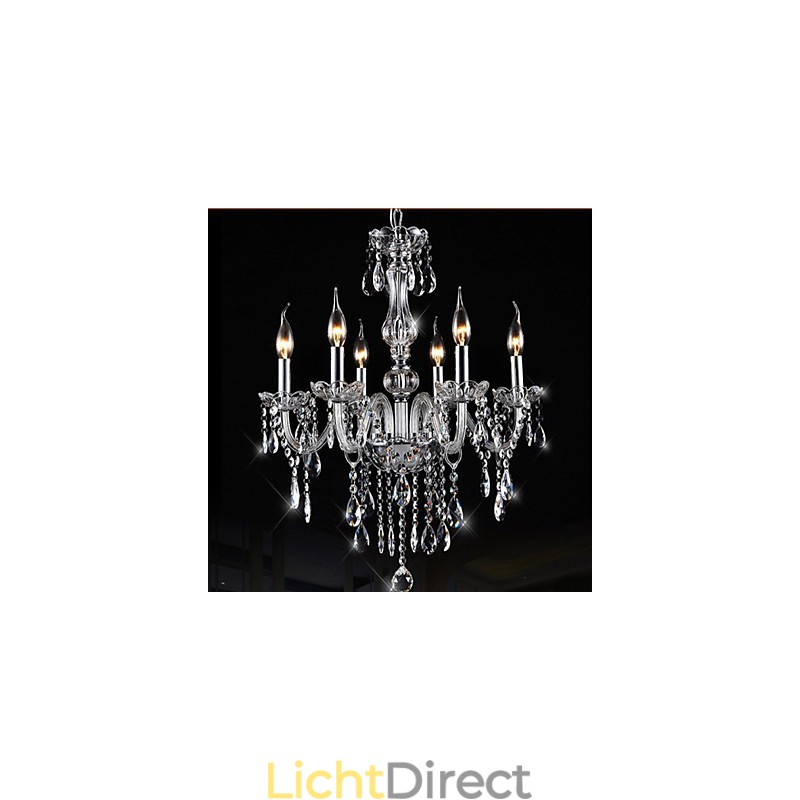 6 Arms Vintage Luxe Verlichting K9 Kristallen Kroonluchter Plafond Hanglamp