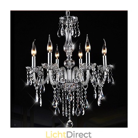 6 Arms Vintage Luxe Verlichting K9 Kristallen Kroonluchter Plafond Hanglamp