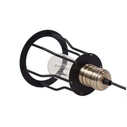 Amerikaanse industriële vintage café buffet ideeën smeedijzeren kooi hanglamp zittend