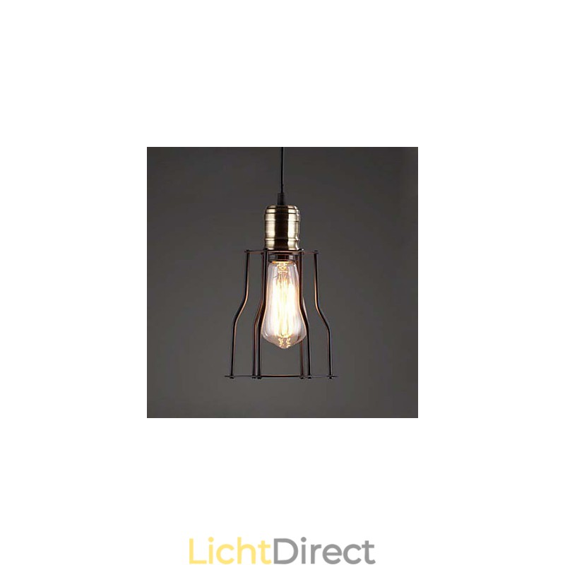 Amerikaanse industriële vintage café buffet ideeën smeedijzeren kooi hanglamp zittend