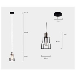 Amerikaanse industriële vintage café buffet ideeën smeedijzeren kooi hanglamp zittend