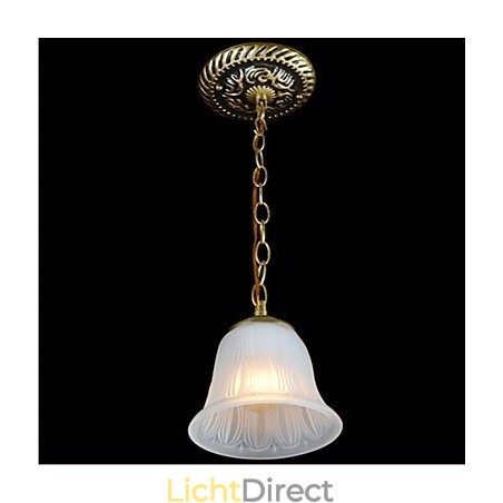 Bronzen hanglamp patroon glazen kap Europees retro klassiek Bronzen hanglamp patroon glazen kap Europees retro klassiek