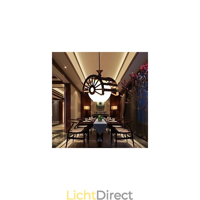 Moderne retrostijl van de oudheid voor klassieke houten kroonluchterlampverlichting