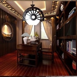 Moderne retrostijl van de oudheid voor klassieke houten kroonluchterlampverlichting