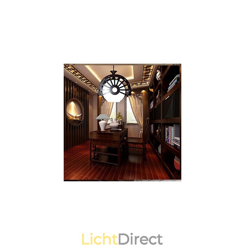 Moderne retrostijl van de oudheid voor klassieke houten kroonluchterlampverlichting