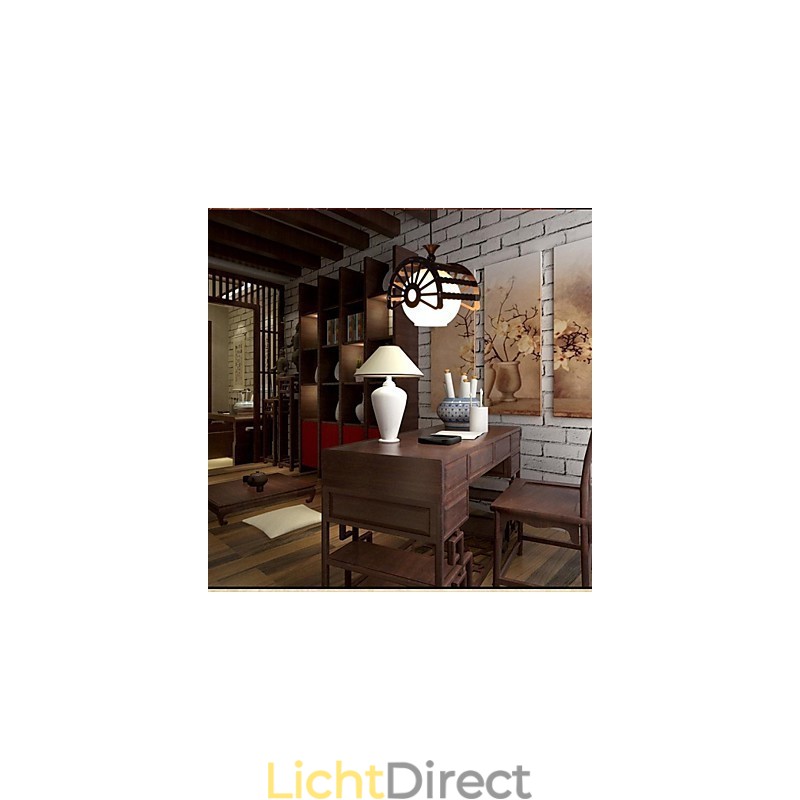 Moderne retrostijl van de oudheid voor klassieke houten kroonluchterlampverlichting