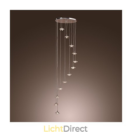 Moderne, eigentijdse kristallen mini-stijl chromen metalen hanglamp Moderne, eigentijdse kristallen mini-stijl chromen metalen hanglamp