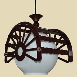 Moderne retrostijl van de oudheid voor klassieke houten kroonluchterlampverlichting