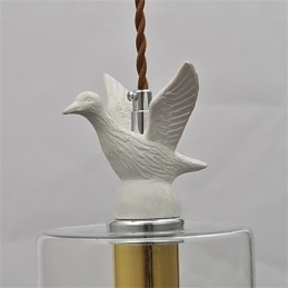 Creatieve vogel glazen kroonluchter hanglamp met glazen kap