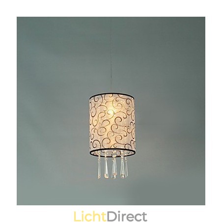 Moderne eigentijdse Drum Crystal Mini-stijl gegalvaniseerde hanglamp Moderne eigentijdse Drum Crystal Mini-stijl gegalvaniseerde hanglamp