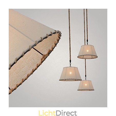 1 lampen hanglampen vintage stijl industriële stijl gele stoffen en metalen druppellamp