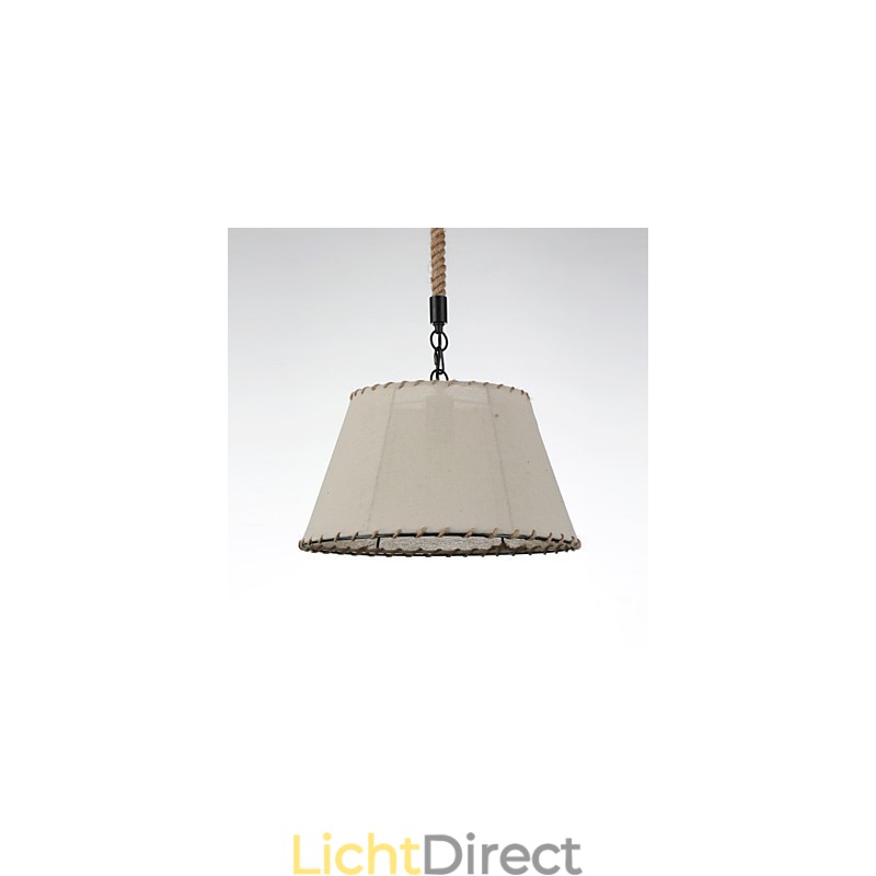 1 lampen hanglampen vintage stijl industriële stijl gele stoffen en metalen druppellamp