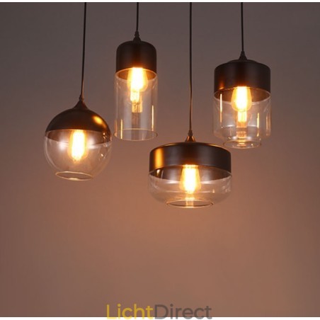 De Nordic Creative Stair Shop'S Art smeedijzeren glazen kroonluchterlamp