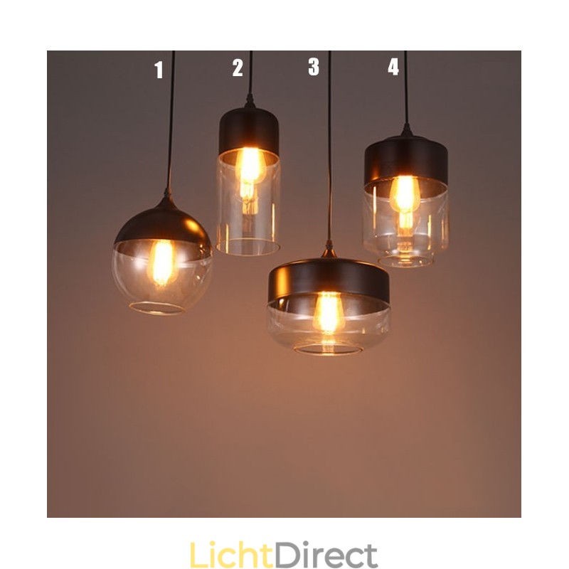 De Nordic Creative Stair Shop'S Art smeedijzeren glazen kroonluchterlamp