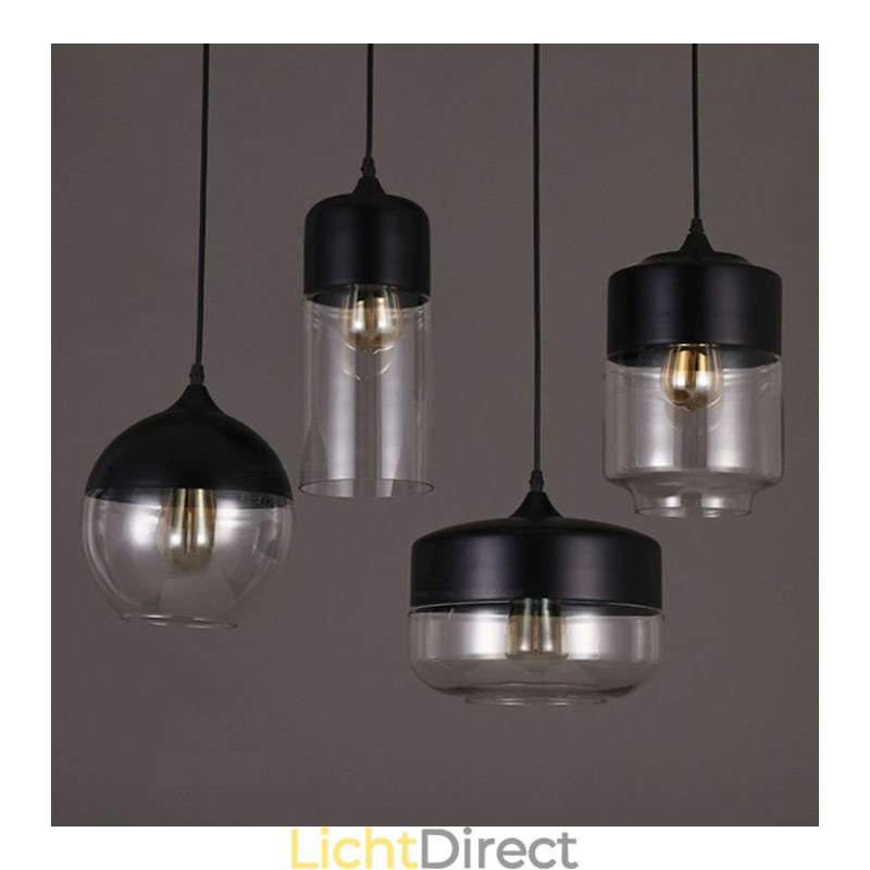 De Nordic Creative Stair Shop'S Art smeedijzeren glazen kroonluchterlamp