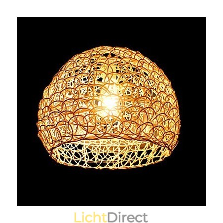 Moderne landelijke Cany Art geweven rotan enkele kop hanglamp Moderne landelijke Cany Art geweven rotan enkele kop hanglamp