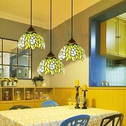 Europese landelijke creatieve kunsten glas-in-lood kroonluchter herstel van oude gebruiken lamp licht