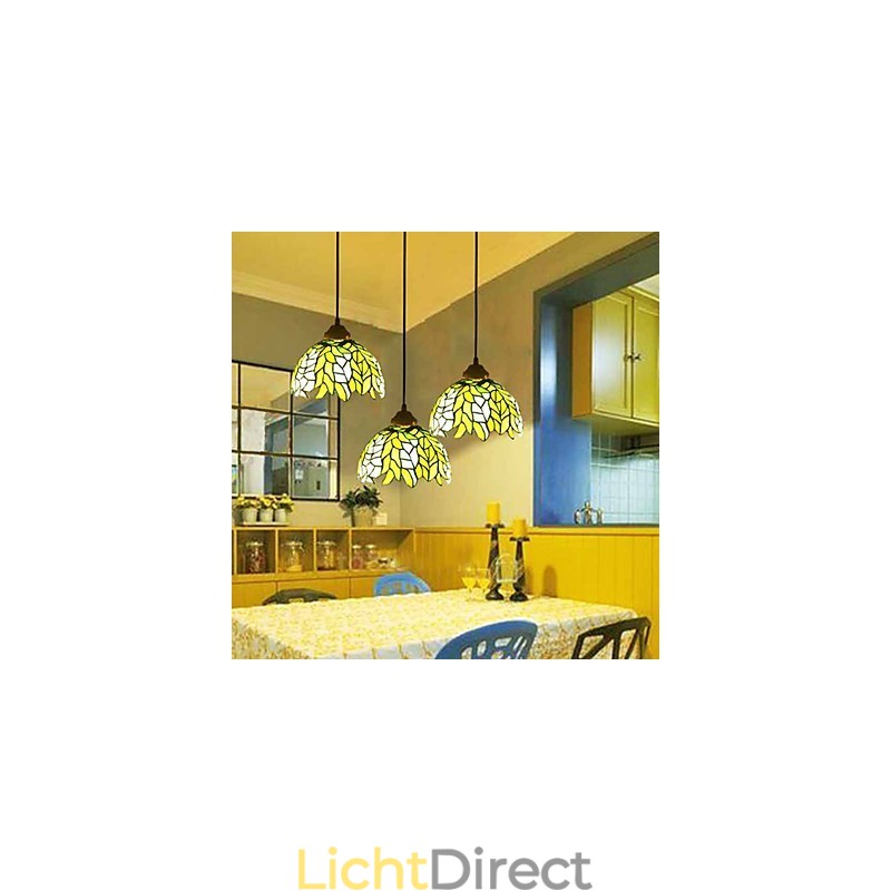 Europese landelijke creatieve kunsten glas-in-lood kroonluchter herstel van oude gebruiken lamp licht