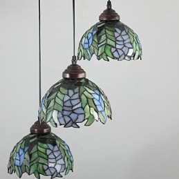 Europese landelijke creatieve kunsten glas-in-lood kroonluchter herstel van oude gebruiken lamp licht