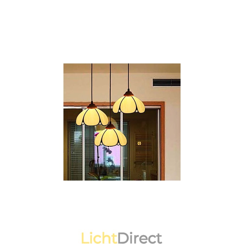 Europese landelijke creatieve kunsten Gebrandschilderde kroonluchter Herstellen van oude manieren Lamp Licht