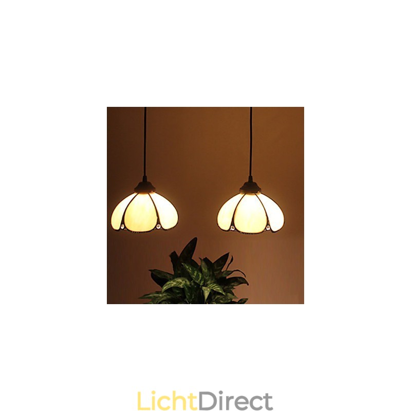 Europese landelijke creatieve kunsten Gebrandschilderde kroonluchter Herstellen van oude manieren Lamp Licht
