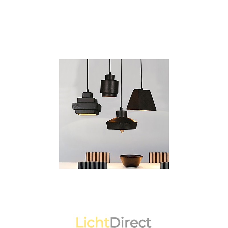 Amerikaanse landelijke retro glazen kroonluchter roestige zittende hanglamp