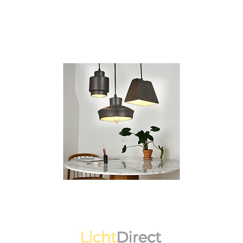 Amerikaanse landelijke retro glazen kroonluchter roestige zittende hanglamp