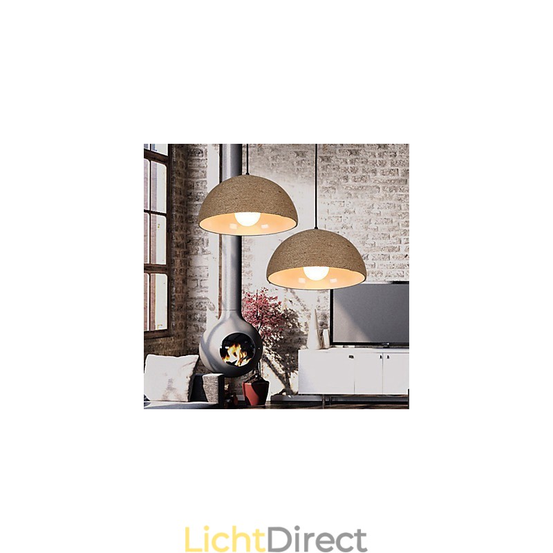 30*Herstel oude manieren Het Noordse idee Halve cirkelvormige schoorsteen Hand henneptouw Hanglamp