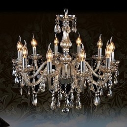 10 lampen luxe kristallen kroonluchter cognac kleur K9 kristallen kroonluchter