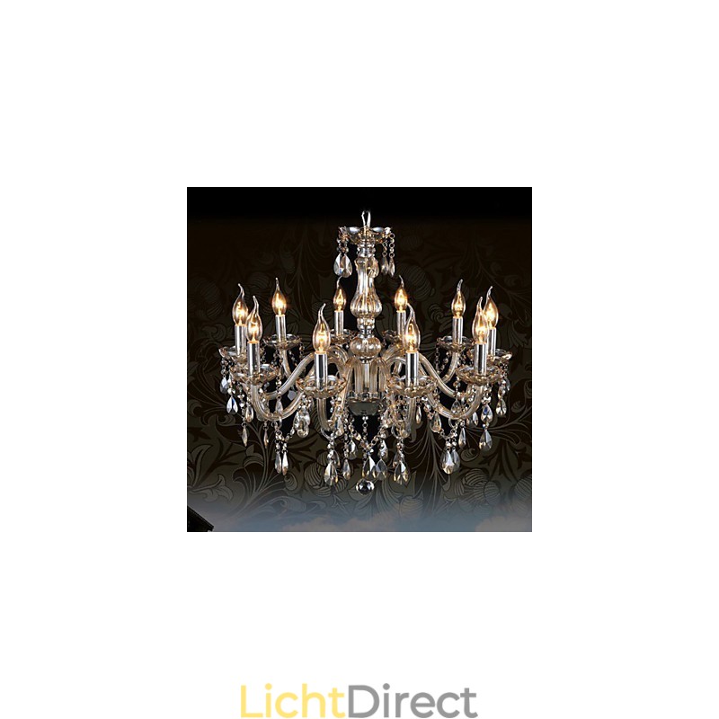 10 lampen luxe kristallen kroonluchter cognac kleur K9 kristallen kroonluchter