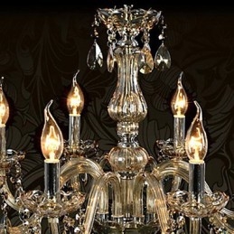10 lampen luxe kristallen kroonluchter cognac kleur K9 kristallen kroonluchter