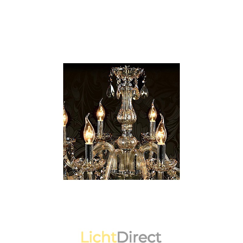 10 lampen luxe kristallen kroonluchter cognac kleur K9 kristallen kroonluchter