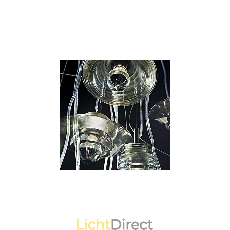 Moderne, eigentijdse glazen hanglamp