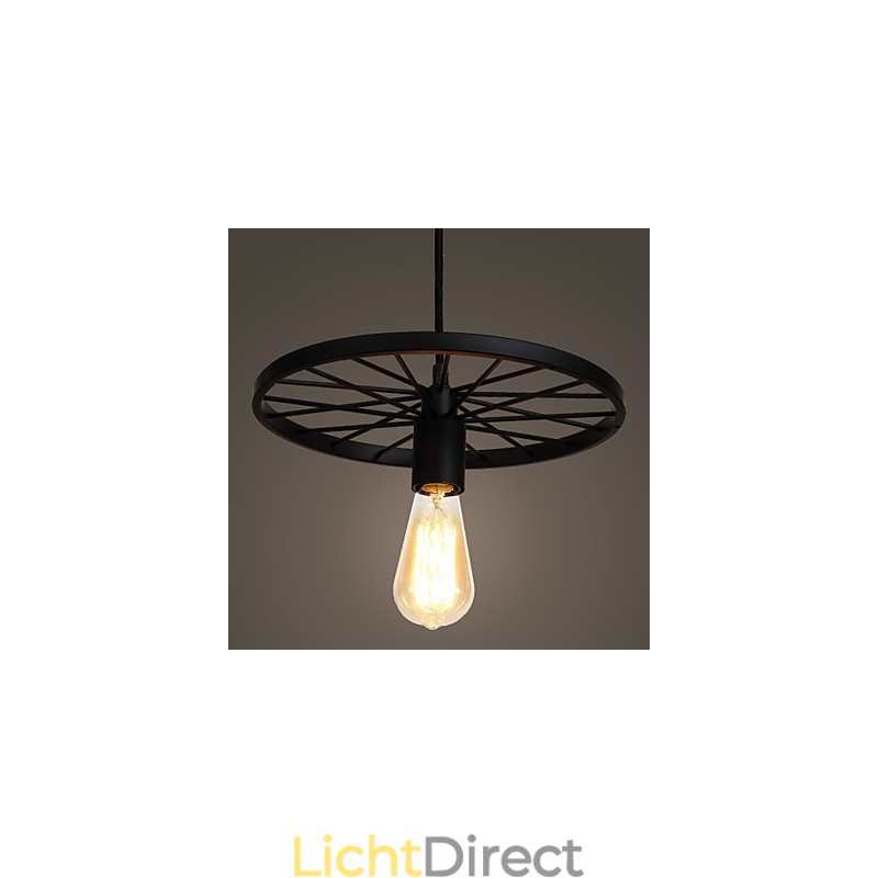 Loft Retro Hanglampen Amerikaanse landelijke smeedijzeren kroonluchter industriële stijl wiel