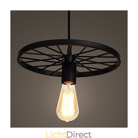 Loft Retro Hanglampen Amerikaanse landelijke smeedijzeren kroonluchter industriële stijl wiel