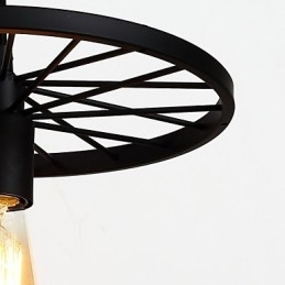 Loft Retro Hanglampen Amerikaanse landelijke smeedijzeren kroonluchter industriële stijl wiel