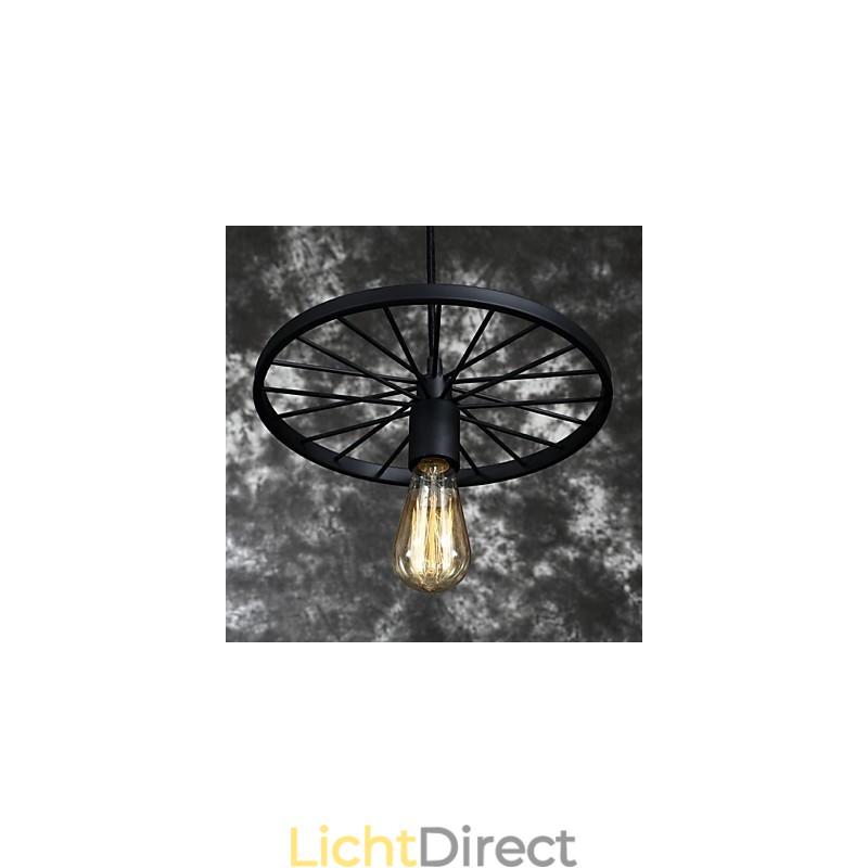 Loft Retro Hanglampen Amerikaanse landelijke smeedijzeren kroonluchter industriële stijl wiel