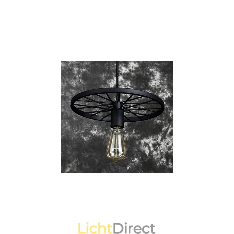 Loft Retro Hanglampen Amerikaanse landelijke smeedijzeren kroonluchter industriële stijl wiel