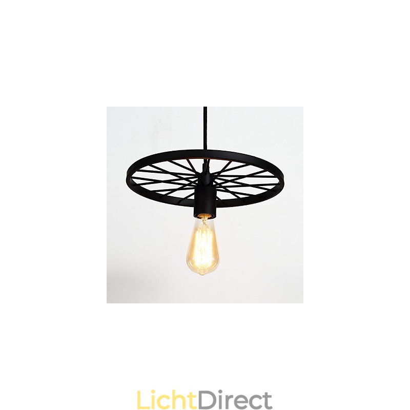 Loft Retro Hanglampen Amerikaanse landelijke smeedijzeren kroonluchter industriële stijl wiel