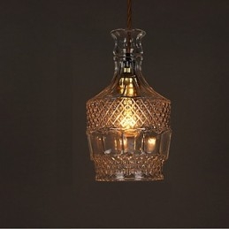 Romantische fles creatieve gesneden kunst glazen kroonluchter licht hanglamp