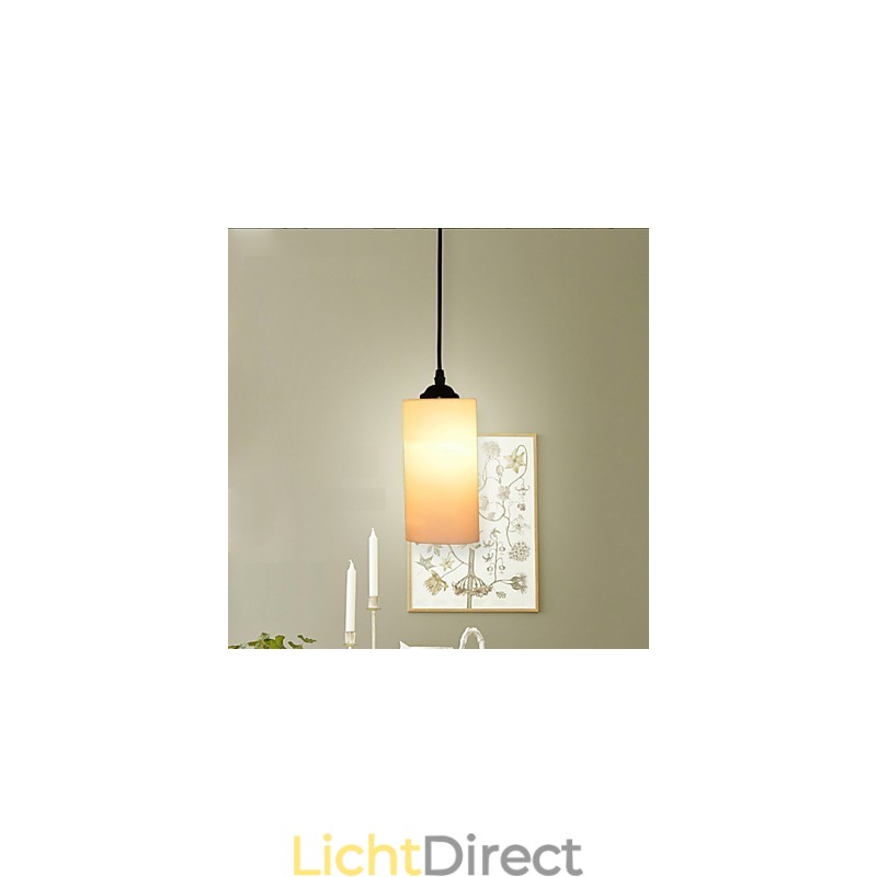 Ronde rechte glazen enkelvoudige kop hanglamp