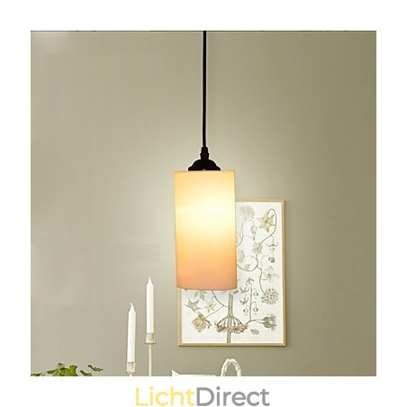 Ronde rechte glazen enkelvoudige kop hanglamp