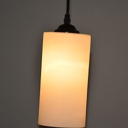 Ronde rechte glazen enkelvoudige kop hanglamp