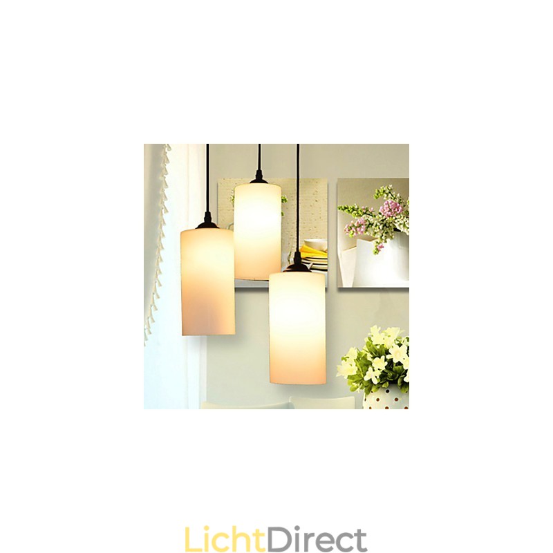 Ronde rechte glazen enkelvoudige kop hanglamp