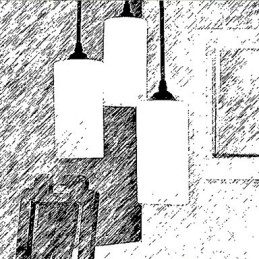 Ronde rechte glazen enkelvoudige kop hanglamp