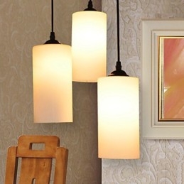 Ronde rechte glazen enkelvoudige kop hanglamp