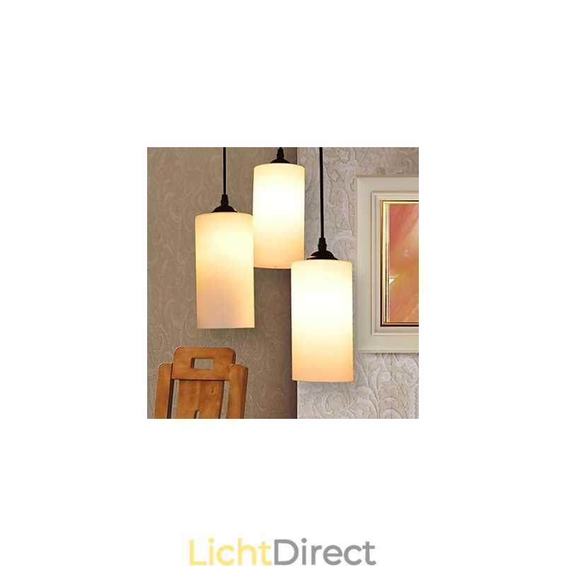 Ronde rechte glazen enkelvoudige kop hanglamp