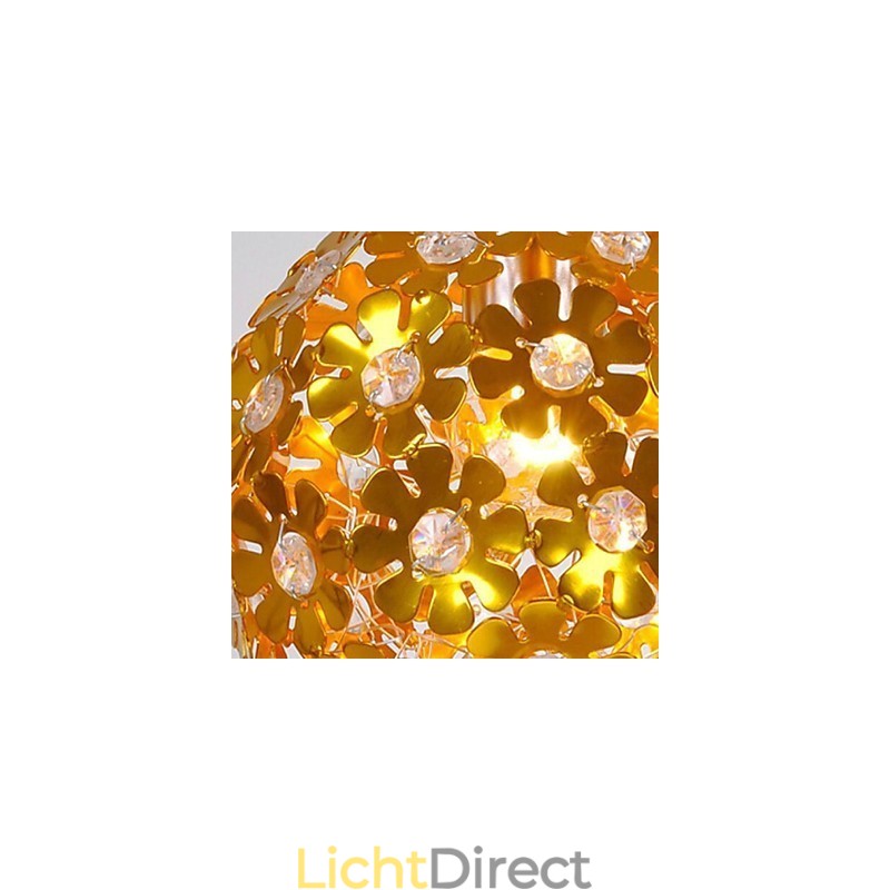 Moderne eigentijdse kristallen mini-stijl gouden metalen kroonluchter